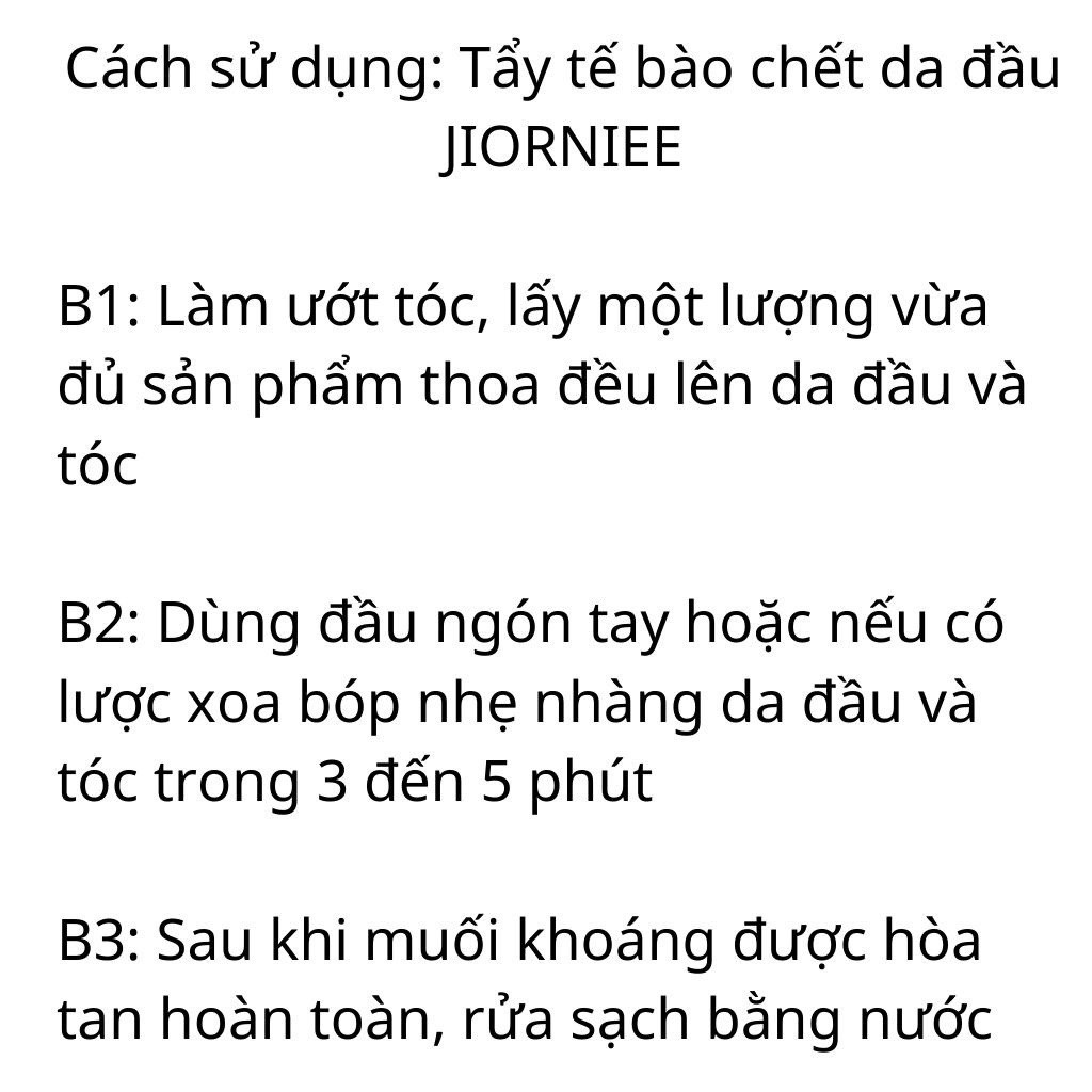 Jiorniee Tẩy Tế Bào Chết Da Đầu Muối Biển Nội Địa Trung 250g