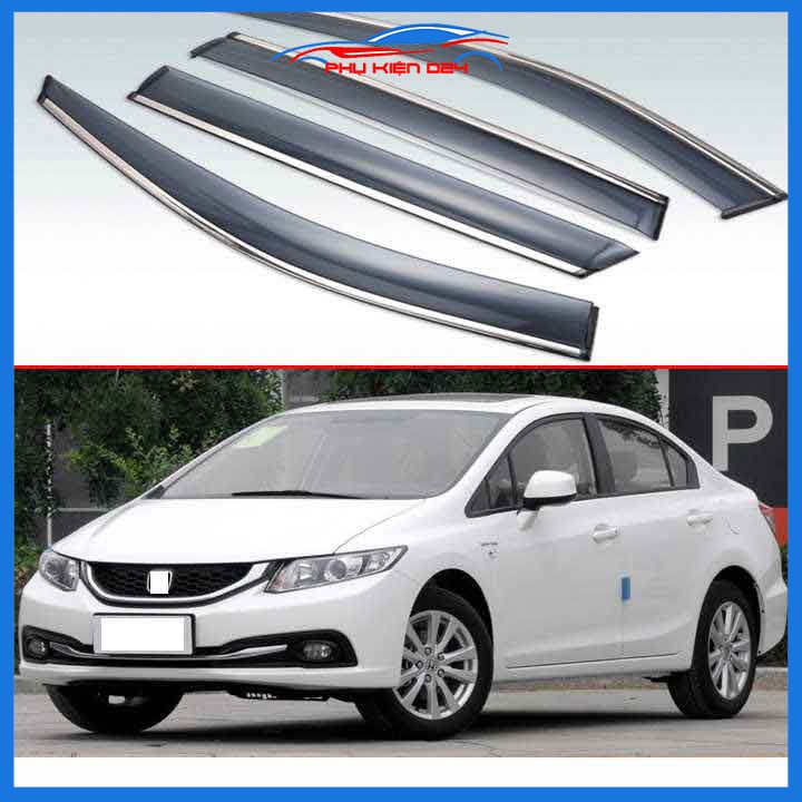 Vè mưa Civic 2013-2015 chỉ mạ bảo vệ xe