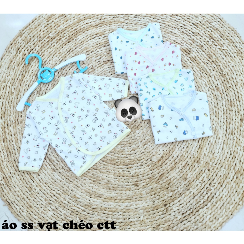 Áo sơ sinh cúc chéo cho bé 3 - 7kg