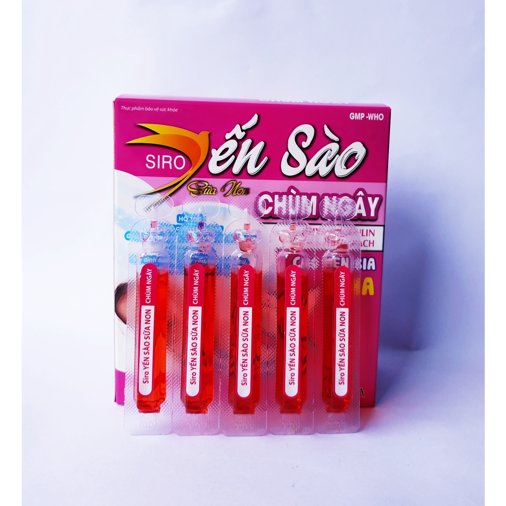 Siro Yến Sào Sữa Non Chùm Ngây – Tăng Cường Tiêu Hóa, Tăng Hấp Thu - Giúp Ăn Ngủ Ngon, Nâng Cao Sức Đề Kháng - Hộp 20Ống