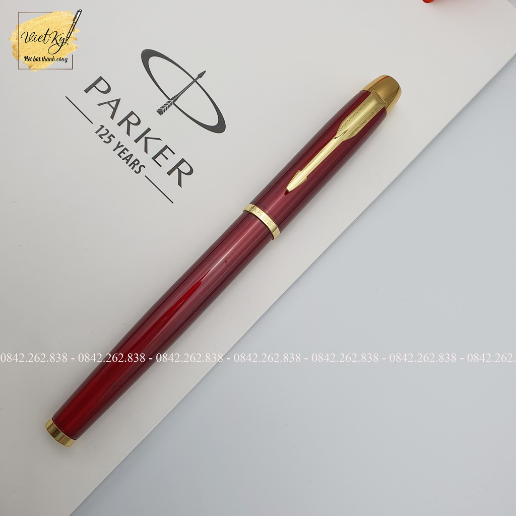 Bút Ký PARKER_IM [Đỏ Cài Vàng] - Miễn Phí Khắc Chữ, Logo & Tặng kèm Ngòi Ký