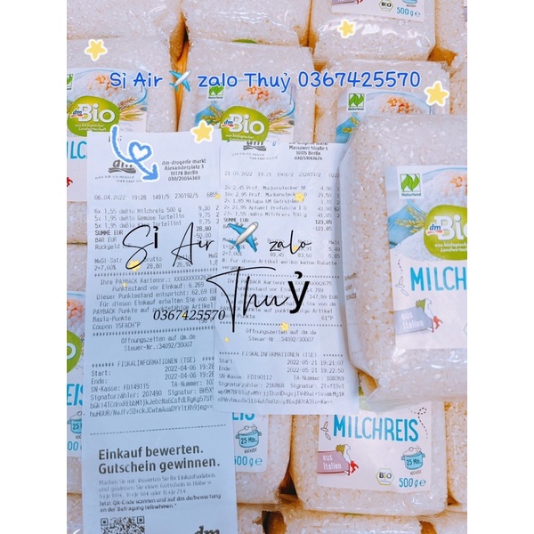 Gạo sữa nguyên chất Dm Bio Đức ( 500g )