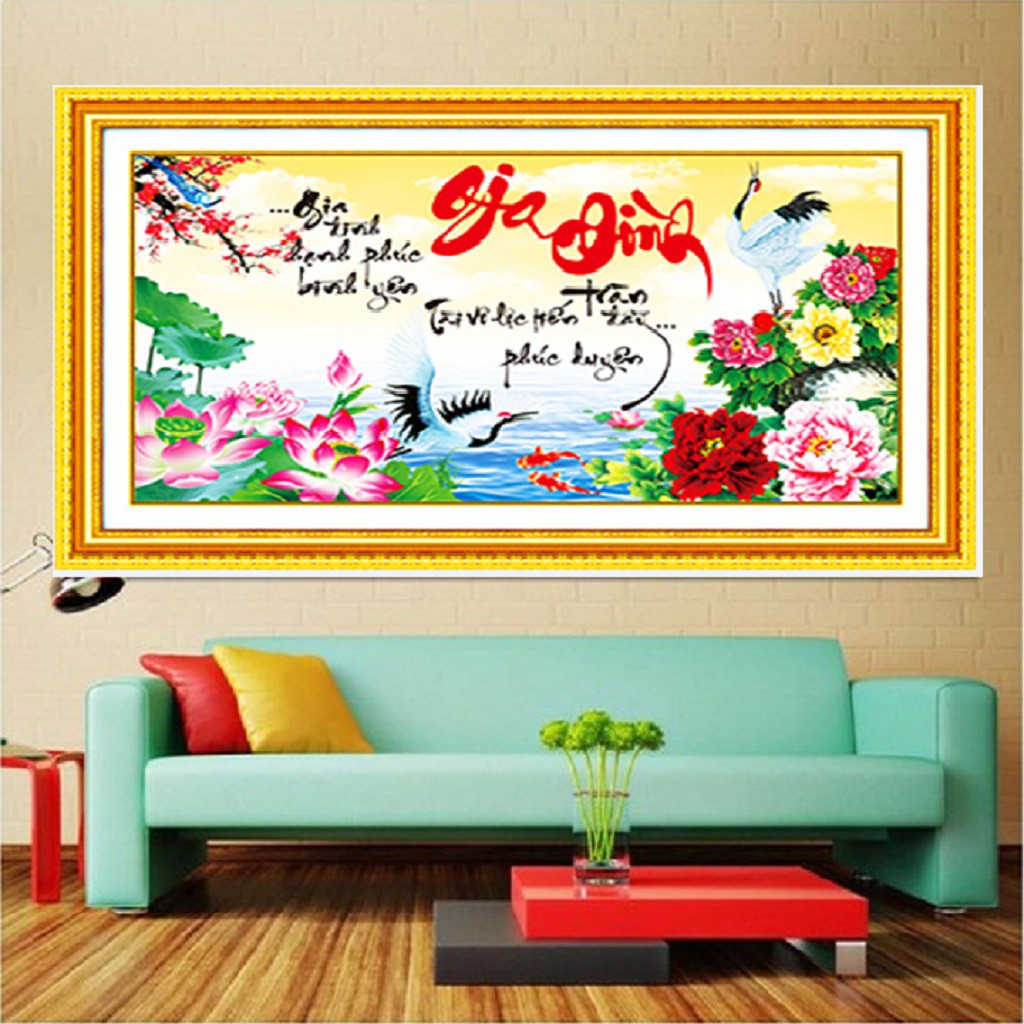 Tranh thêu chữ thập gia đình