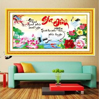 Tranh thêu chữ thập gia đình