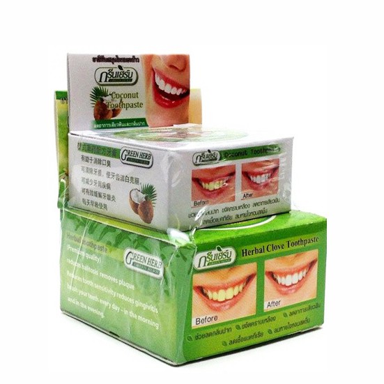 Kem tẩy trắng răng dừa Thái Lan - Mua 1 tặng 1
