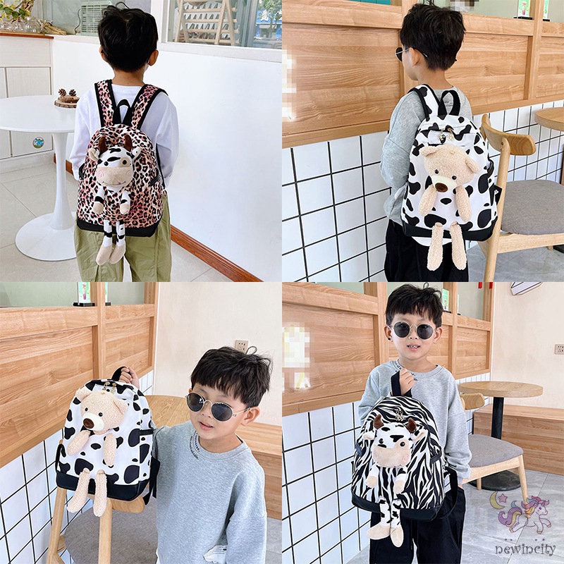 Balo đeo vai có túi bên hông phong cách Hàn Quốc dễ thương cho bé