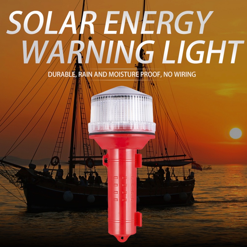 Đèn LED Tín Hiệu 2000m Chống Thấm Nước Sử Dụng Năng Lượng Mặt Trời