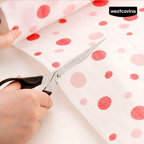 Cuộn Giấy Lót Ngăn Kéo Họa Tiết Chấm Bi Xinh Xắn 300cm