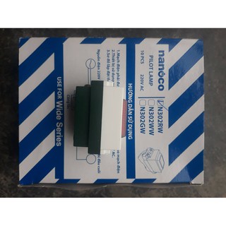 Đèn báo Nano N302RW(hạt to lắp cho mặt Wide,1 cái)