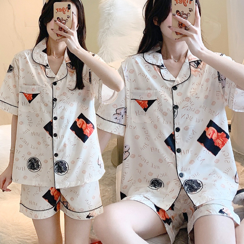 Bộ đồ ngủ ngắn tay thoải mái cho bà bầu m-3xl