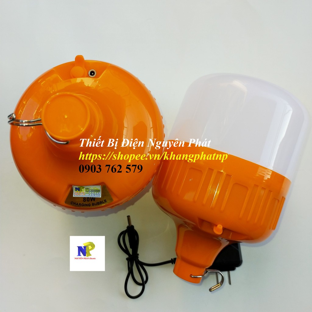 Bóng Đèn LED Tích Điện 80w (Bóng Đèn LED Sạc Tích Điện) - Hàng Chất Lượng