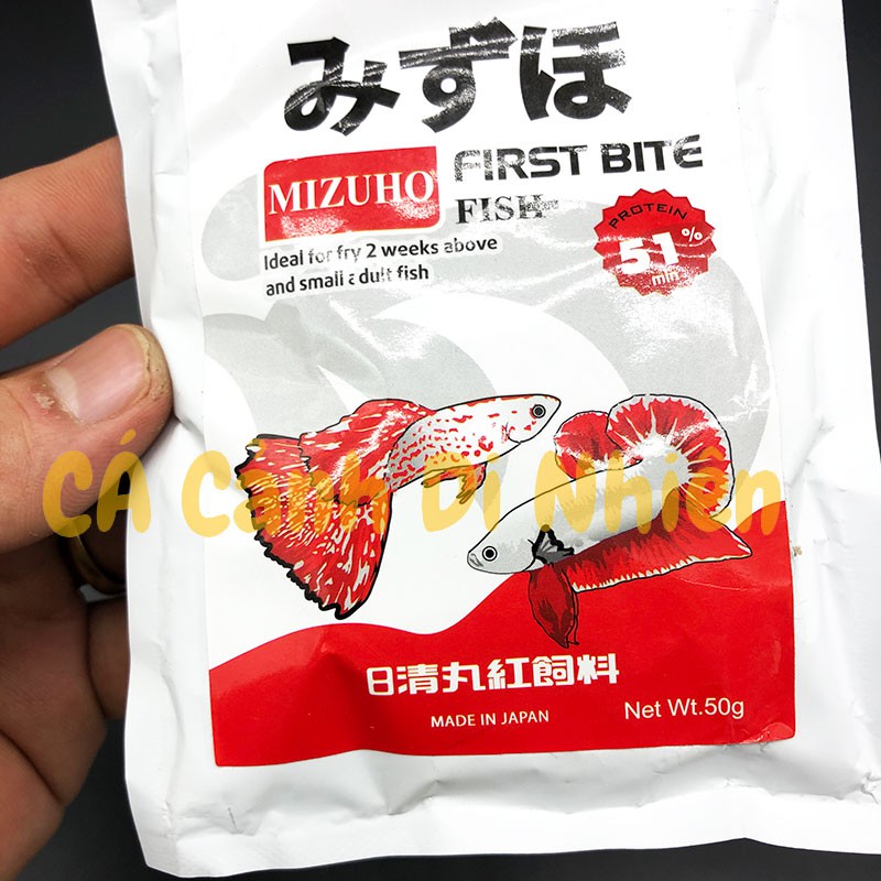 Thức Ăn MIZUHO FIRST BITE cho cá betta 7 màu - Cám cá Nhật gói 50 Gram