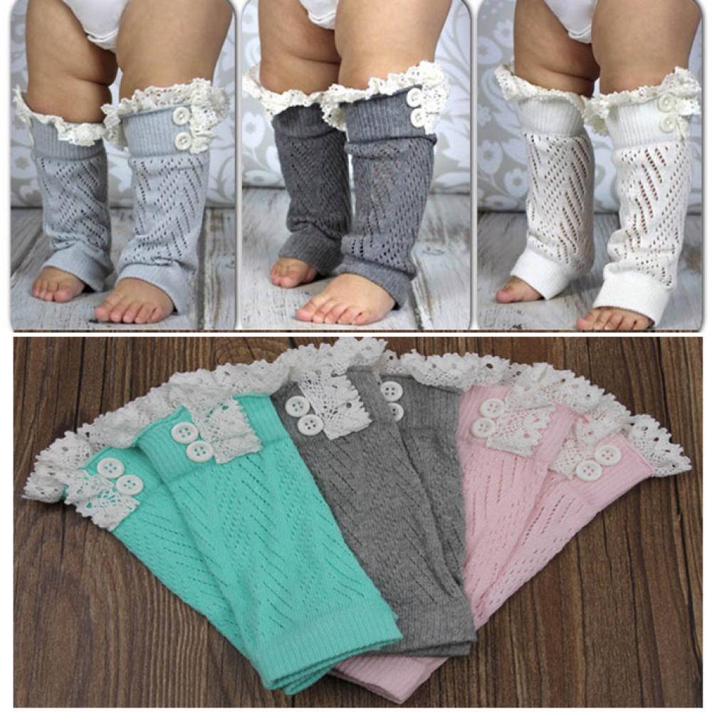 NIUYOU Tất Dệt Kim Đính Nút Cho Bé