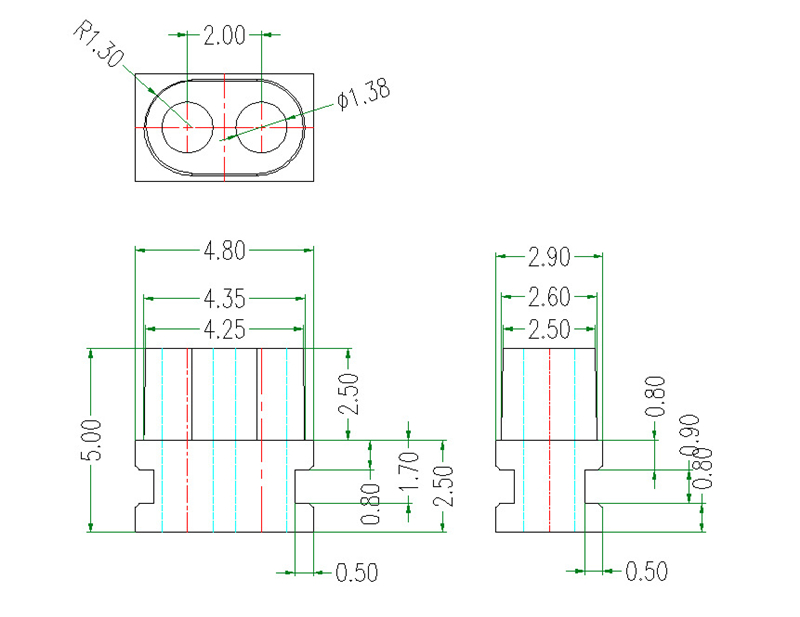 Cặp đầu nối 2 pin QDC ue tf10 thay thế cho đầu tai nghe diy