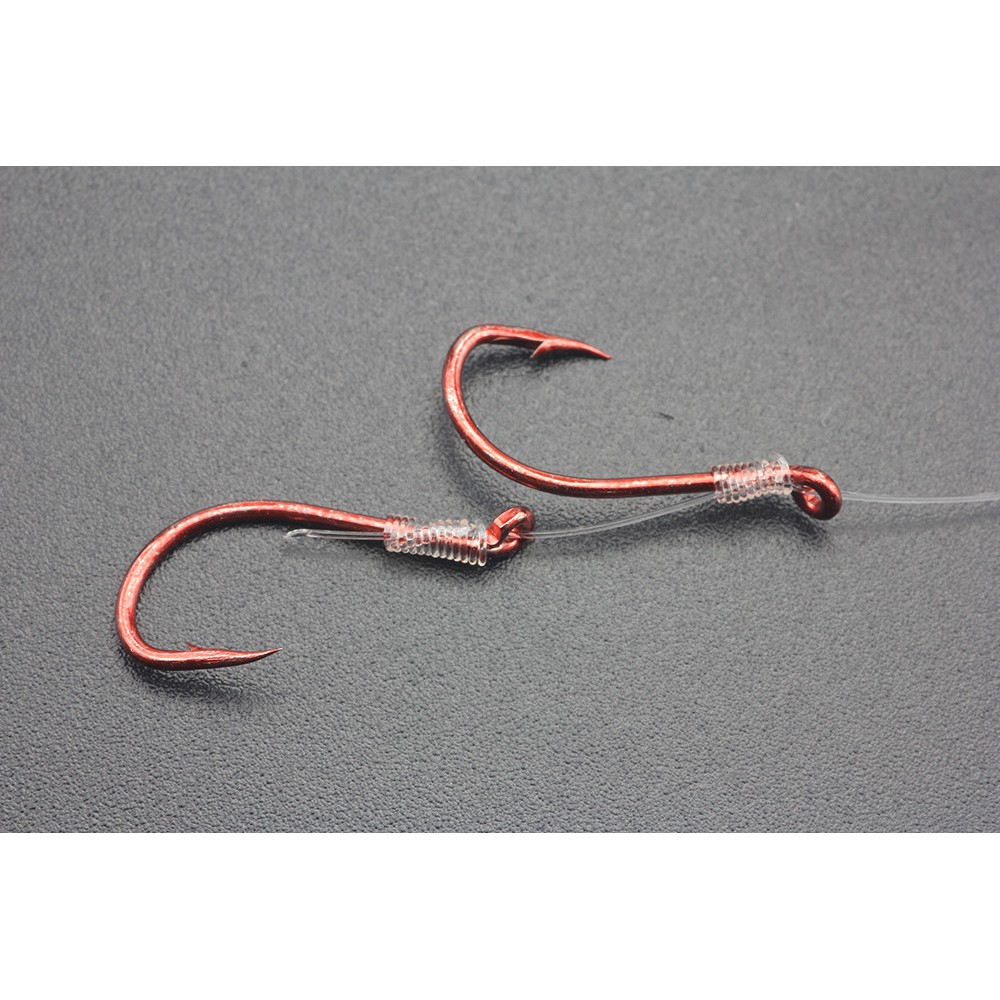 Set 50 lưỡi câu cá SNELLED Hooks sợi nylon dài 75cm# Cần câu cá biển Lake