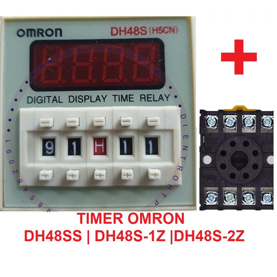 Timer DH48 SS - DH48 1Z - DH48 2Z loại xịn, đồng hồ hẹn giờ thiết bị, rơ le thời gian (đã gồm đế) - Hàng mới về