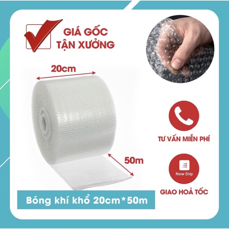 Cuộn Bóng khí, bóng nổ, xốp hơi [ 20CM x 50M]