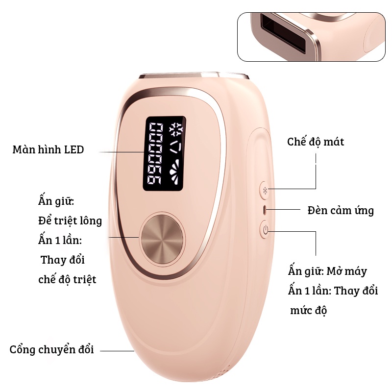 Máy triệt lông vĩnh viễn Triệt lông tận gốc bằng laser Triệt lông nách tay chân bikini Kem tẩy lông Sáp wax