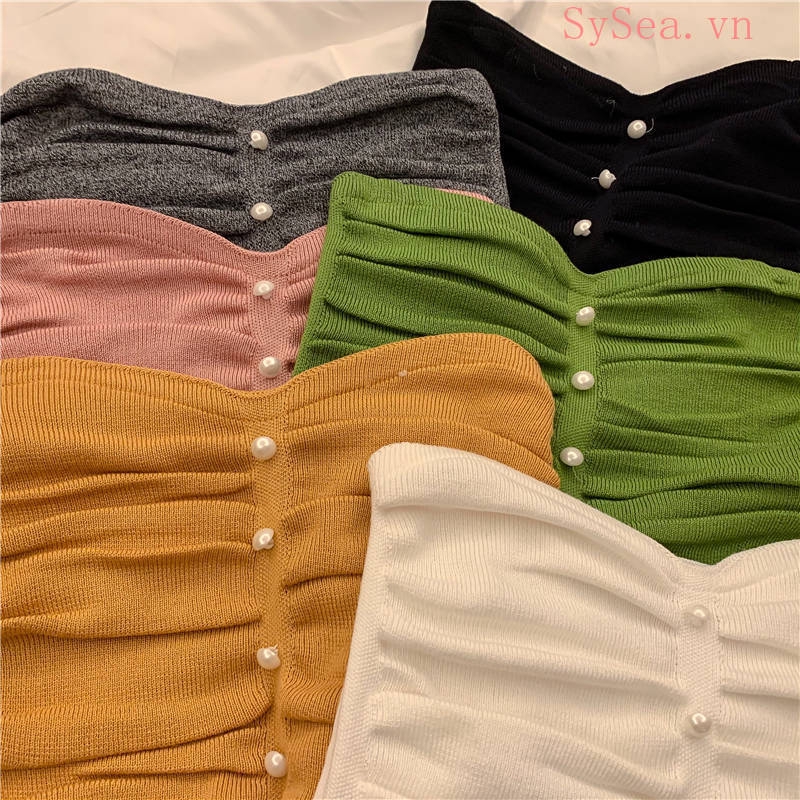 Áo ống dệt kim thiết kế quyến rũ cho nữ