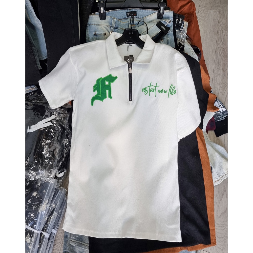Áo Thun Polo Chất Nhung Tăm Dáng Oversize by FAZA