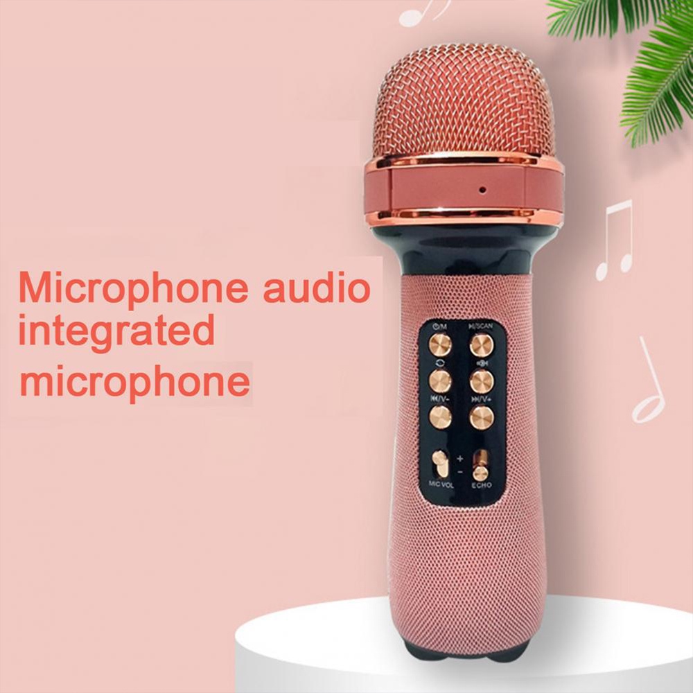 Micro Karaoke Bluetooth Kèm Loa Bluetooth Mini WS-898 Nâng giọng cực chất Loa Bluetooth Karaoke Gia Đình Có Thu Âm