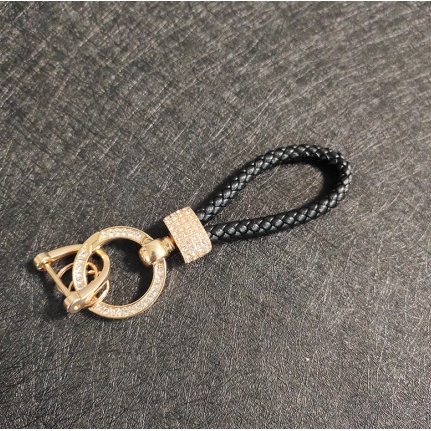 Móc Khóa Xe Hơi Làm Từ Da 2022 Đính Kim Cương Chống Thất Lạc