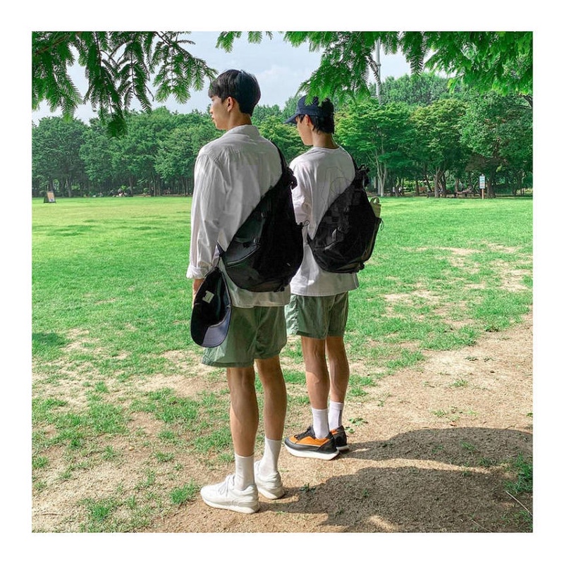 Túi đeo chéo vai nylon đa năng phong cách Nhật thể thao cho nam sinh