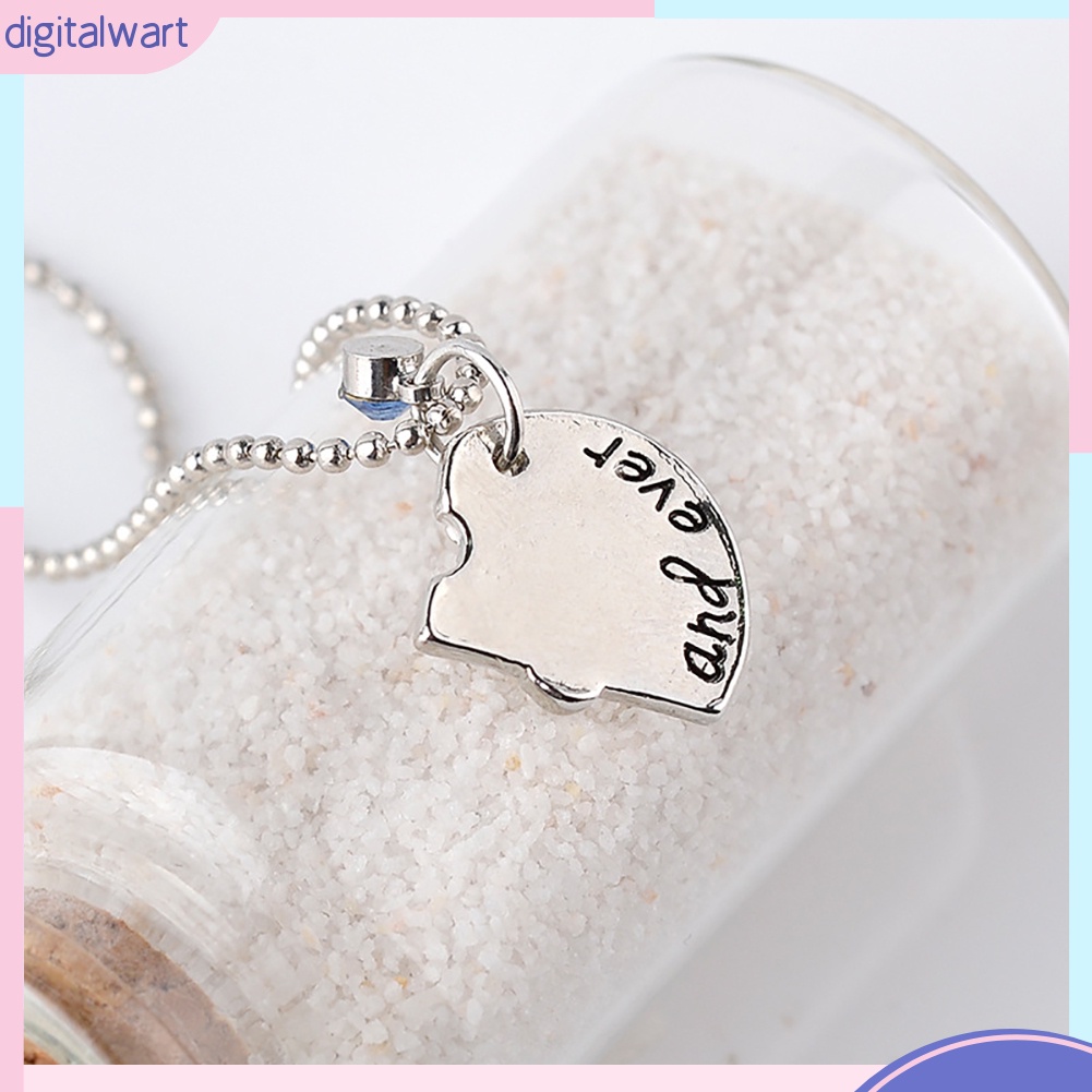 Set 4 Dây Chuyền Tình Bạn Mặt Trái Tim Đính Đá Thời Trang