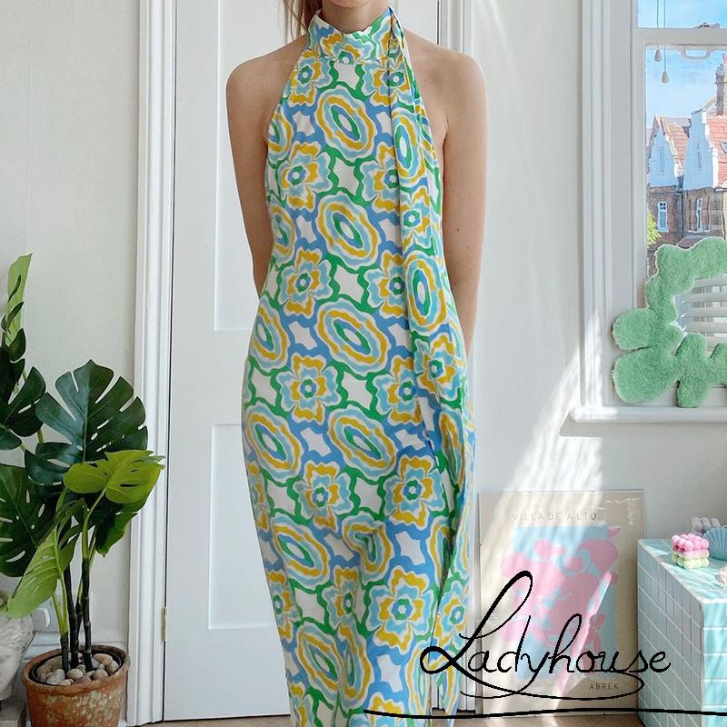 Ld-đầm Sát Nách Cổ Đứng Xẻ Tà Thời Trang Mùa Hè Cho Nữ