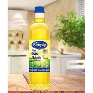 Dầu ăn simply đậu nành 1lít date mới