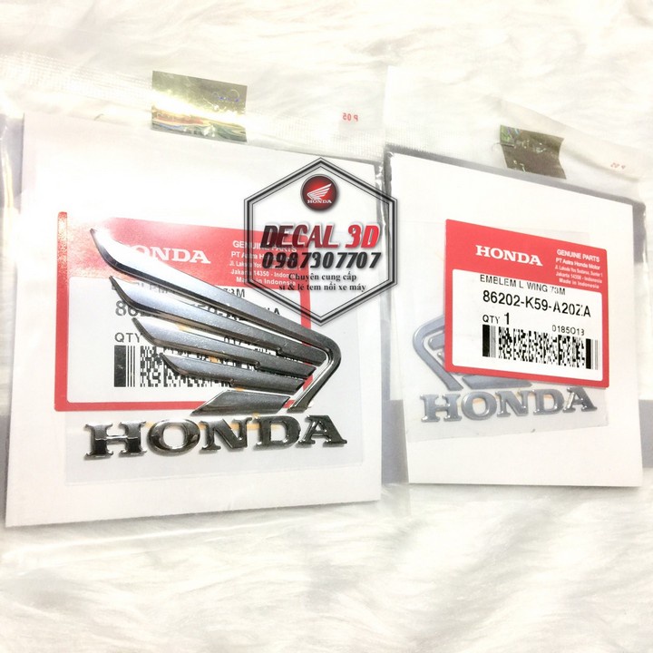 Tem cánh chim honda cho vario 2017 hàng chính hãng nhập khẩu Indo