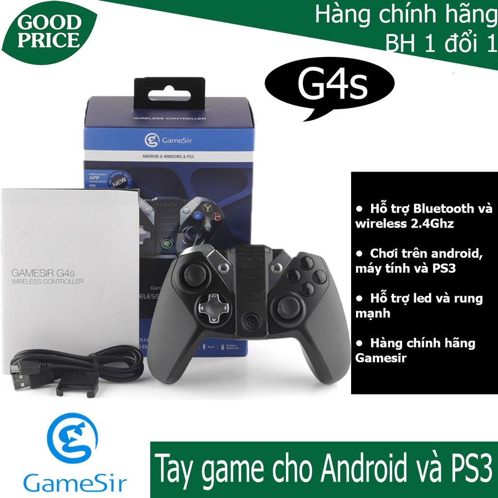 [CHÍNH HÃNG] Tay Cầm Chơi Game Không Dây GAMESIR G4S PC/Android (Đen)