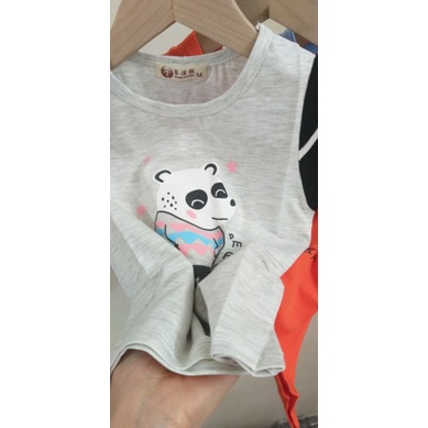 MỚI VỀ) Áo thun cotton hình chú gấu trúc  cho bé trai 10-18kg