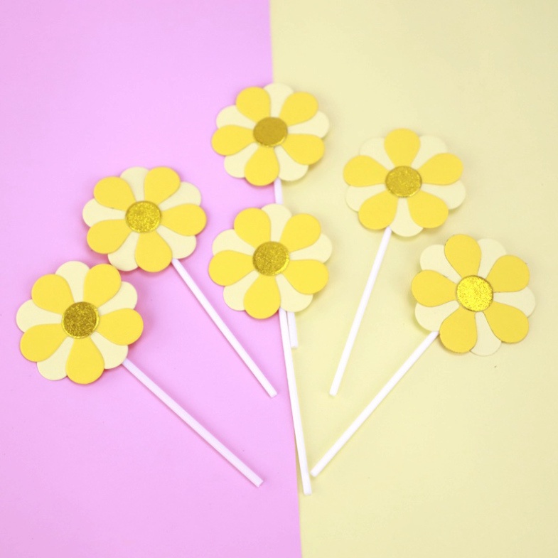 trang trí bánh sinh nhật [FREESHIP❤️] sét 5 bông hoa đẹp