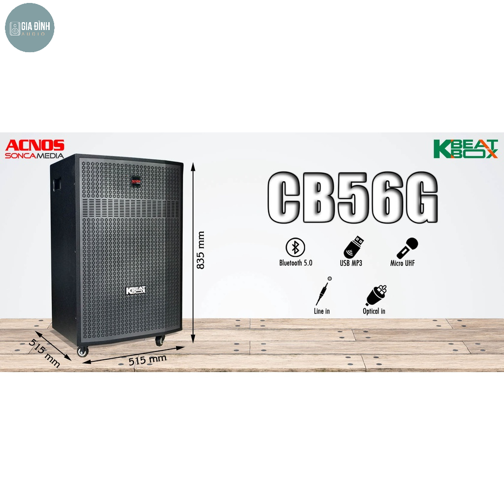 Loa kéo Acnos CB56G công suất lớn - Chính hãng