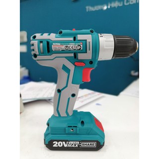 Total - TDLI2002 Máy khoan pin Li-on (Kèm 2 pin và 47 món linh kiện)