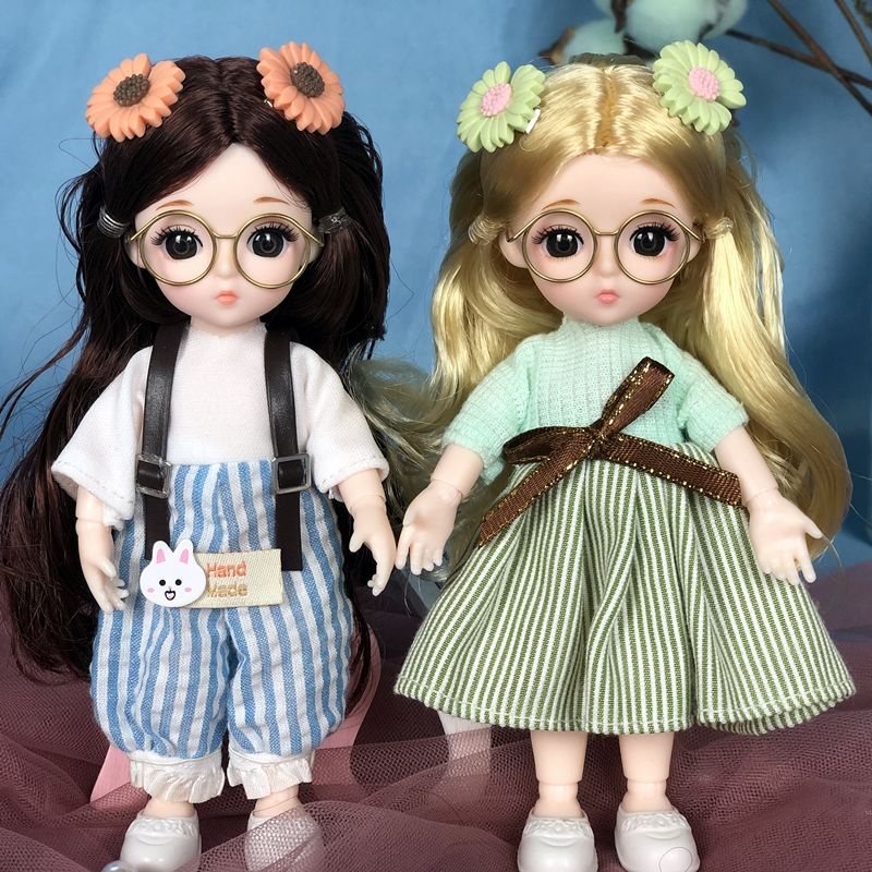 Bộ Đồ Chơi Búp Bê Barbie 17Cm Thay Đổi Dễ Thương Cho Bé