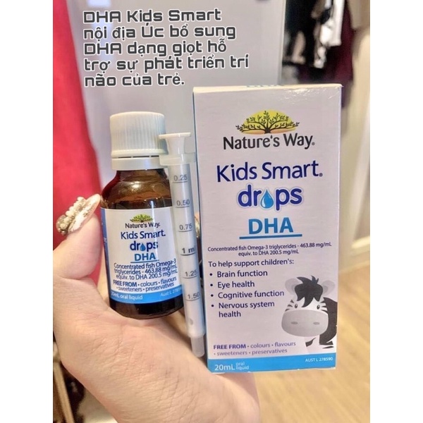 DHA natures way kids smart Úc lọ 20ml