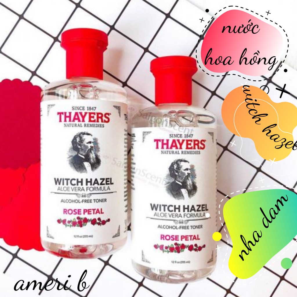 Nước hoa hồng Toner Thayers Alcohol Free Witch Hazel 355ml - Thayer Không Cồn