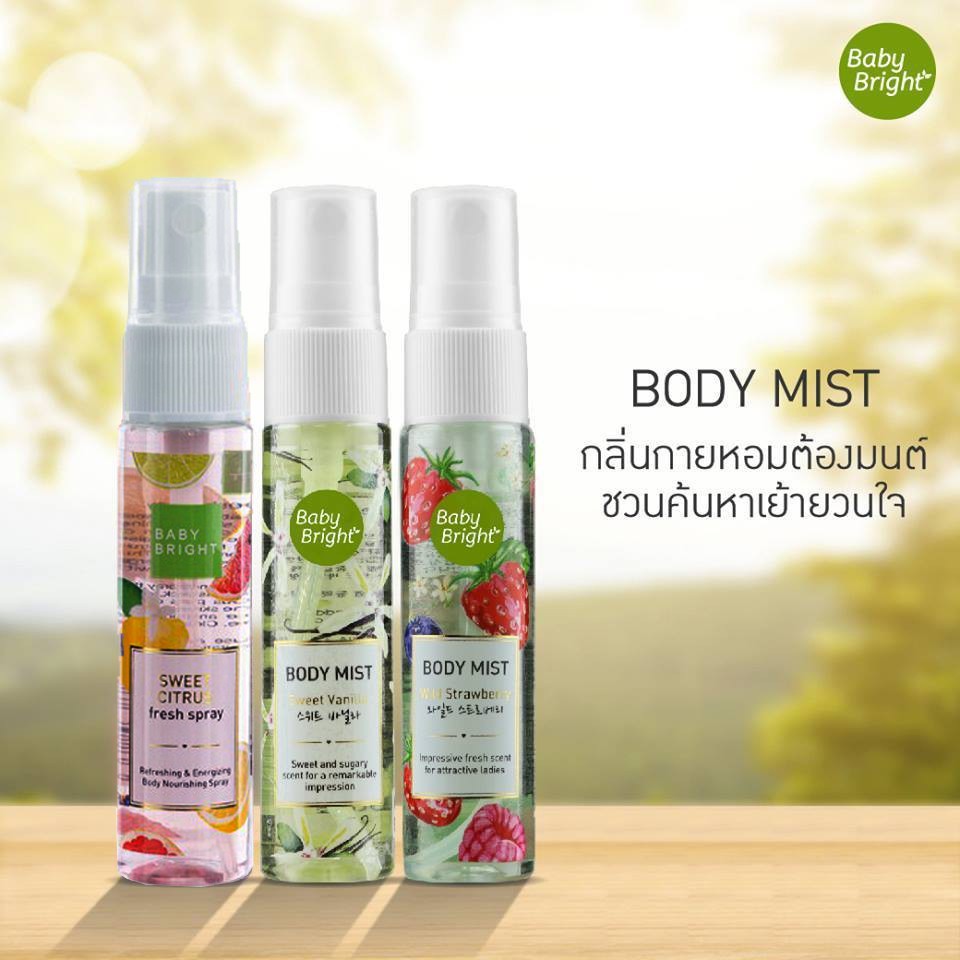 [Full 7 Mùi] Xịt Thơm Baby Bright Body Mist So Cute 20ml | Thế Giới Skin Care