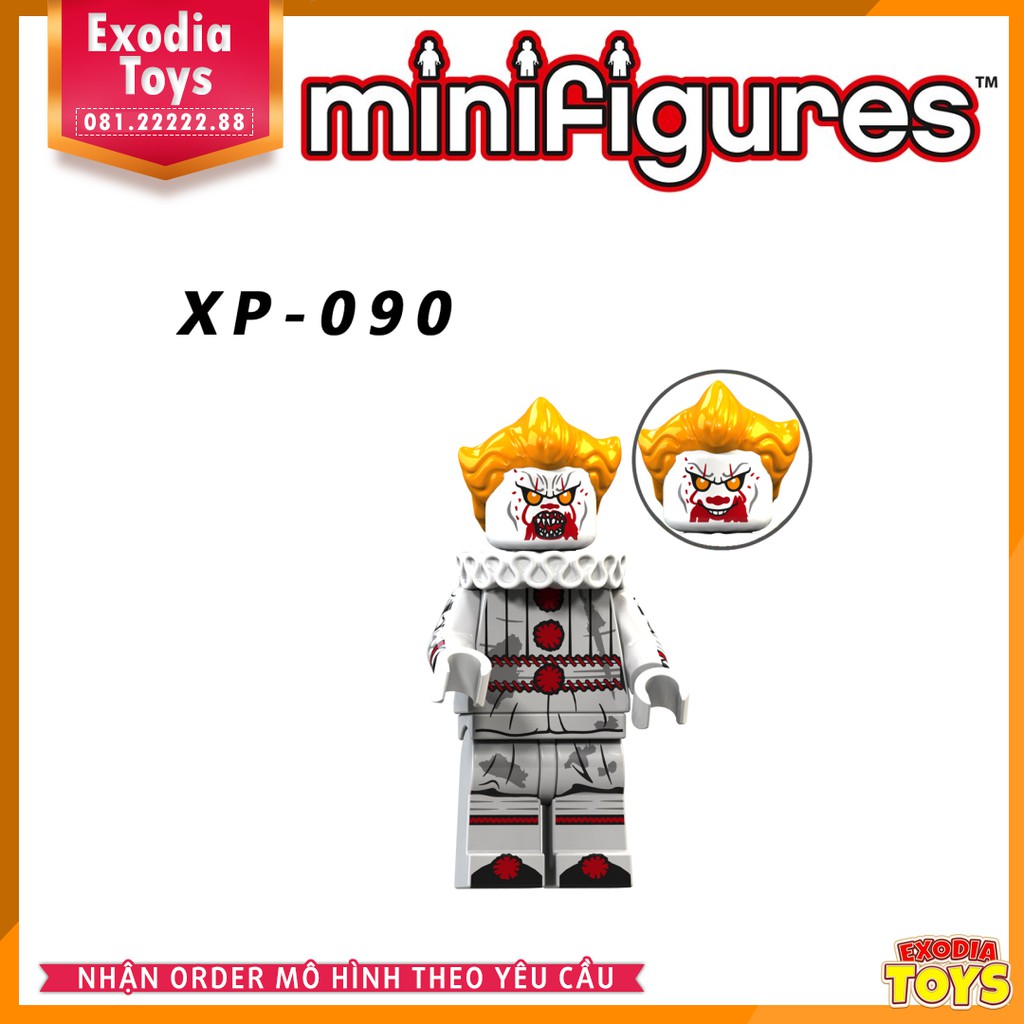 Xếp hình Minifigure Nhân vật phim kinh dị IT Chú Hề Ma Quái - Đồ Chơi Lắp Ghép Sáng Tạo - KORUIT KT1012