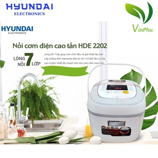Nồi cao tần, Nồi Cơm Điện Cao Tần Hyundai HDE 2202R/W dung tích lớn 1.5L, chế độ nấu ăn đa dạng VinPhu VP15