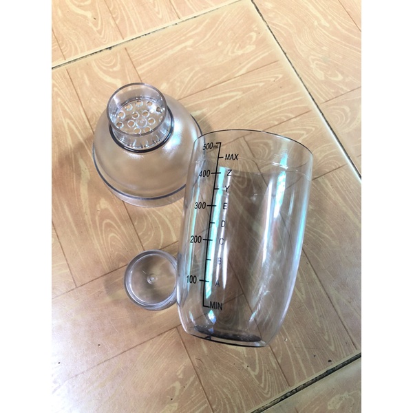 Ly lắc pha chế nhựa trong 350ml 500ml 700ml 1000ml nhựa dày không rĩ cốc pha chế cocktail lắc cà phê sữa có vạch đo