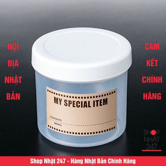 Hộp đựng gia vị tiện ích 650ml (nắp trắng) - Nội địa Nhật Bản