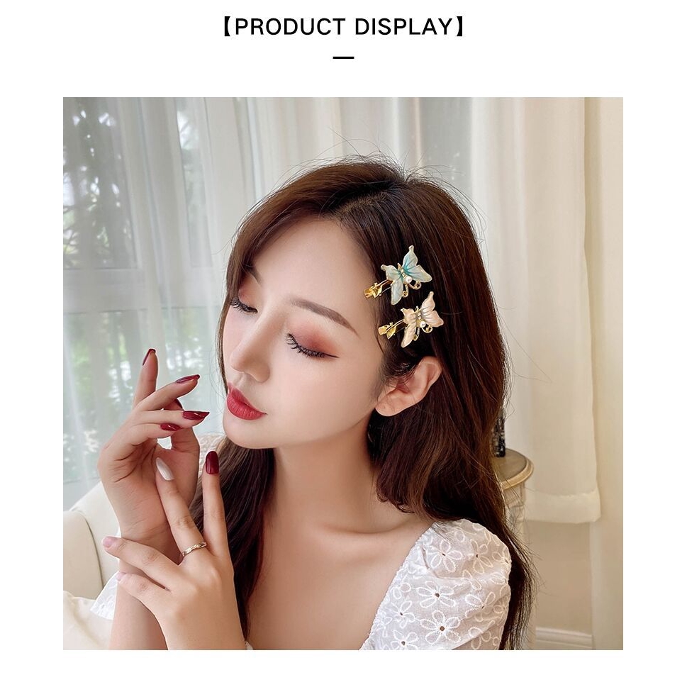Kẹp Tóc Hình Bướm Đính Ngọc Trai Dễ Thương