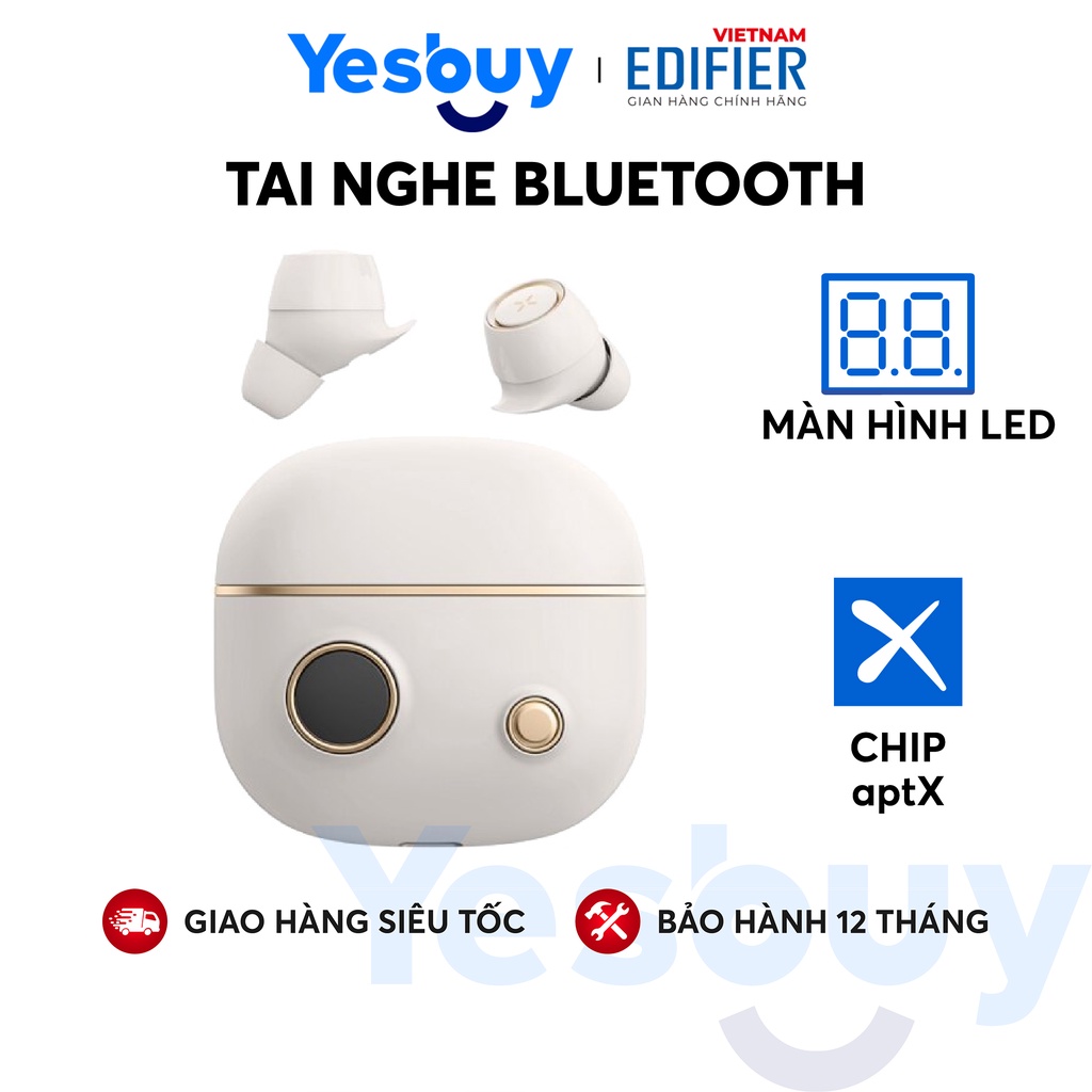Tai nghe Bluetooth 5.0 EDIFIER Unibuds Pro Chip aptX, AAC - Thời lượng pin 32h Màn hình LED Chống nước, bụi IP65