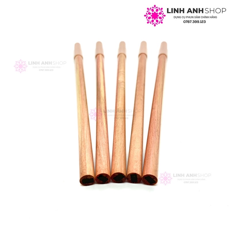 Chì Gỗ Than Đá Lõi Cứng Kẻ Sợi Lông Mày Chống Thấm Nước Phun Xăm Makeup