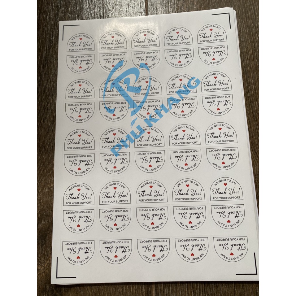 135 Sticker  "Cám ơn" để cám ơn những khách hàng thân iu