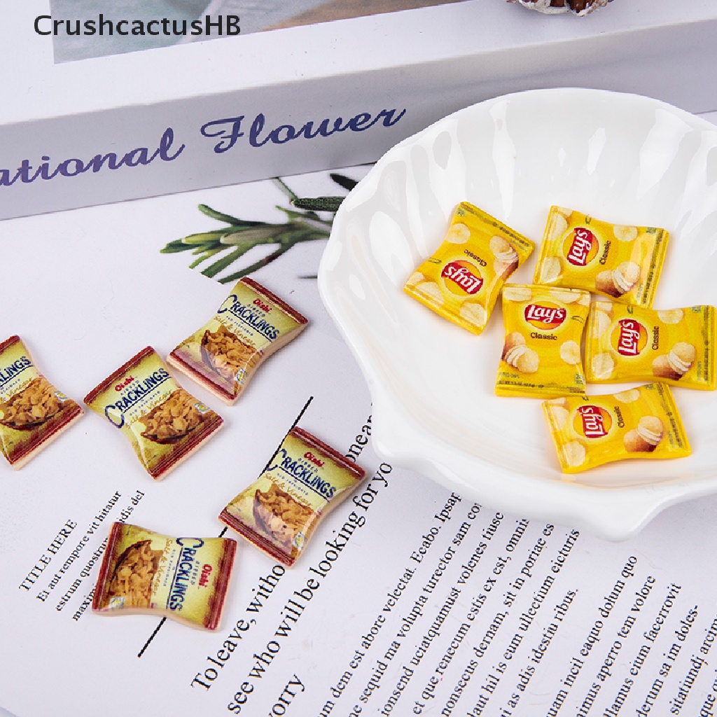 Set 5 cái 1/ 6 đồ chơi hình dáng bánh quy snack thu nhỏ cho nhà búp bê