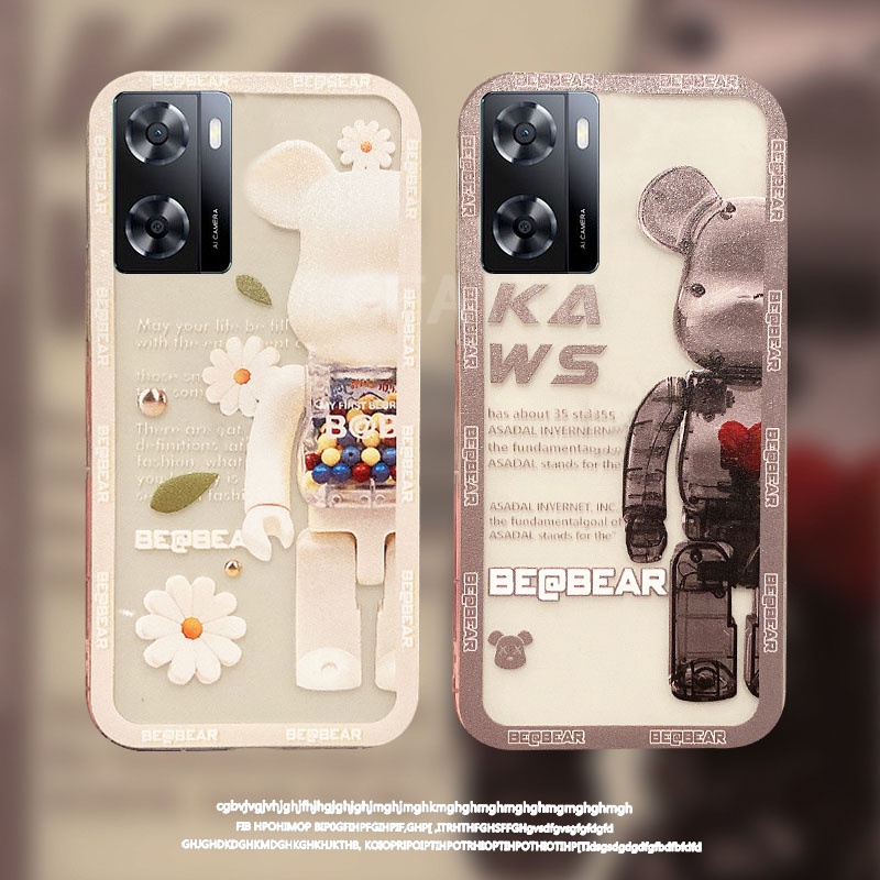 Ốp Điện Thoại Mềm Trong Suốt Chống Sốc In Hình Gấu Hoạt Hình Cho Oppo A57 4G / A77 5G / A96 4G / A76 2022 A57 OPPOA77